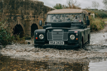 Land Rover in a river